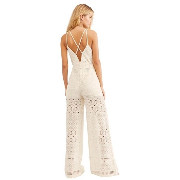 Free People Moon Bay Crochet Jumpsuit - Picture 2 of 13
